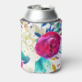 明るいはっきりしたカラフルフローラモダンボタニカルシック 缶クーラー (缶裏面)