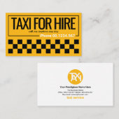 明るいはっきりしたタク縁どストライプの運転席 名刺 (正面/裏面)