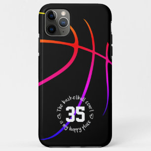 明るいはっきりしたバスケットボールコート私の幸せな場所Case-M iPhone 11 Pro Maxケース
