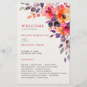 明るいはっきりしたピンクのオレンジ色の水色フローラプログラム (正面)