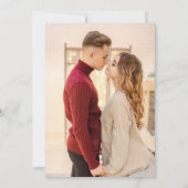 明るいはっきりしたピンクのオレンジ色の水色フローラ写真 セーブザデート (裏面)