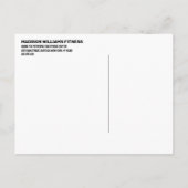 明るいはっきりしたピンクのパーソナルトレーナー写真 ポストカード (裏面)