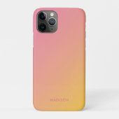 明るいはっきりしたピンクガーリー色の黄色のグラデーション色 Case-Mate iPhoneケース (裏)