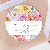 明るいはっきりしたフローラシール ラウンドシール