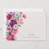 明るいはっきりしたフローラ写真 セーブザデート (裏面)