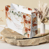 明るいはっきりしたフローラ結婚に感謝 ラージペーパーバッグ