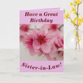 明るいはっきりしたフローラ誕生日カード義妹 カード (黄色い花)