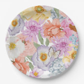 明るいはっきりしたフローラ ペーパープレート (正面)