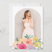 明るいはっきりしたボホガーデンフローラ卒業 招待状 (裏面)