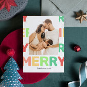 明るいはっきりしたメリーカスタムクリスマス シーズンカード