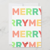 明るいはっきりしたメリーカスタムクリスマス シーズンカード (裏面)