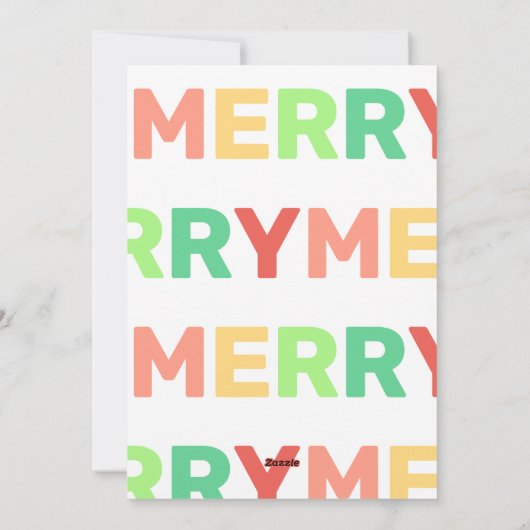 明るいはっきりしたメリーカスタムクリスマス シーズンカード (裏面)
