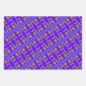 明るいはっきりした出芽花型枠包装紙 ラッピングペーパーシート (正面2)