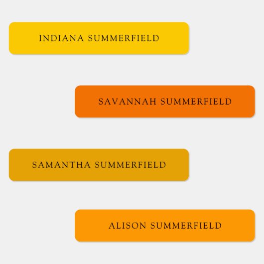 明るいはっきりした学校カラフルの子供の名前の防水 ラベル (グループ)