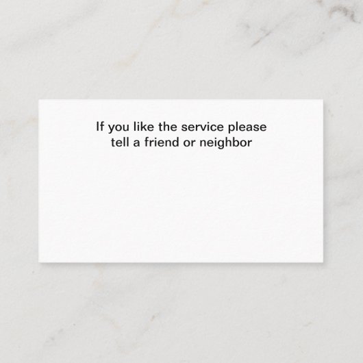 明るいはっきりした家モダンの清掃メイドサービス 名刺 (裏面)