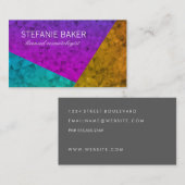 明るいはっきりした幾何学的パターン 名刺 (正面/裏面)