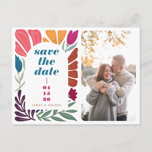 明るいはっきりした色のフローラ写真を保存 案内ポストカード (正面)