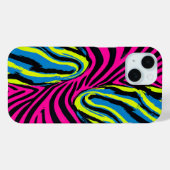 明るいはっきりした色の抽象芸術ストライプゼブラの色 Case-Mate iPhoneケース (裏面 (横))