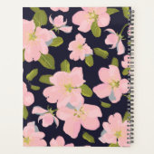 明るいはっきりした花のパターン プランナー手帳 (裏面)