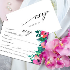 明るいはっきりした花模様 出欠カード