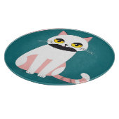 明るいはっきりした表情の猫 カッティングボード (角)