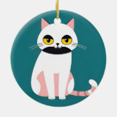 明るいはっきりした表情の猫 セラミックオーナメント (裏面)