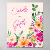 明るいはっきりした野花ウェルカムブライダルシャワー ポスター (正面)