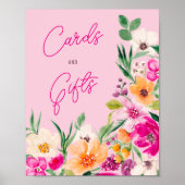 明るいはっきりした野花ウェルカムブライダルシャワー ポスター (正面)