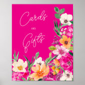 明るいはっきりした野花ウェルカムブライダルシャワー ポスター (正面)
