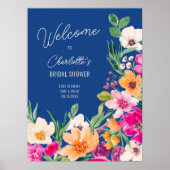 明るいはっきりした野花ウェルカムブライダルシャワー ポスター (正面)