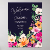 明るいはっきりした野花ウェルカムブライダルシャワー ポスター (正面)