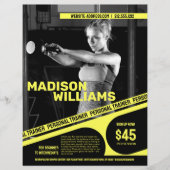 明るいはっきりした黄色のパーソナルトレーナー写真 チラシ (正面)