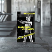 明るいはっきりした黄色のパーソナルトレーナー写真 名刺