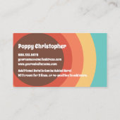 明るいはっきりしたGroovyモダンレトロカラフル曲線 名刺 (裏面)