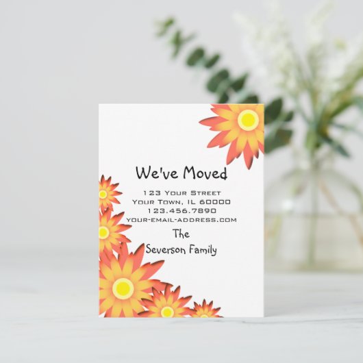 明るいひまわりアドレスの変更のお知らせ 案内状 (スタンド正面)