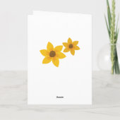 明るいひまわりアニバーサリーカード カード (裏面)