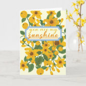 明るいひまわりアニバーサリーカード カード (黄色い花)