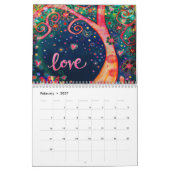 明るいやる気を起こさせるおもしろいのインスピレーション1語 カレンダー (2月 2027)