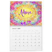 明るいやる気を起こさせるおもしろいのインスピレーション1語 カレンダー (1月 2027)