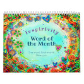 明るいやる気を起こさせるおもしろいのインスピレーション1語 カレンダー (カバー)