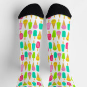 明るいアイスクリームポピックスパターンソックス ソックス (上部)