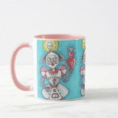 明るいアイディアの女の子ロボットMUGリピート マグカップ (左)
