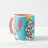 明るいアイディアの女の子ロボットMUGリピート マグカップ (正面左)