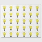 明るいアイディアの電球 ラッピングペーパー (フラット)