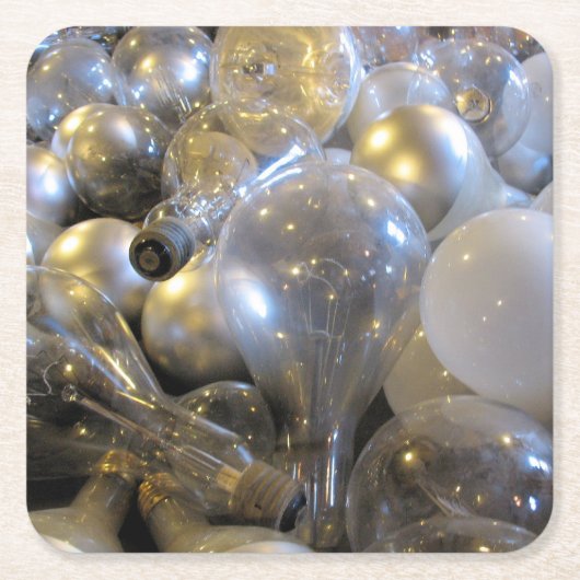 明るいアイディア – 電球 – コースター (正面)