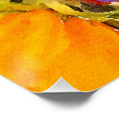 明るいアイリスウォーターカラーブーケポスター ポスター (コーナー)