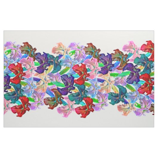 明るいアイリス(大)パネル ファブリック (ヤード)