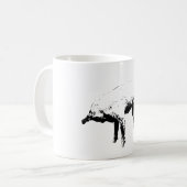 明るいアウトラインのテリアターン コーヒーマグカップ (正面左)