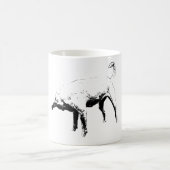 明るいアウトラインのテリアターン コーヒーマグカップ (中央)