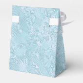 明るいアクアのシルクモアレ小紋様 フェイバーボックス (裏面サイド)